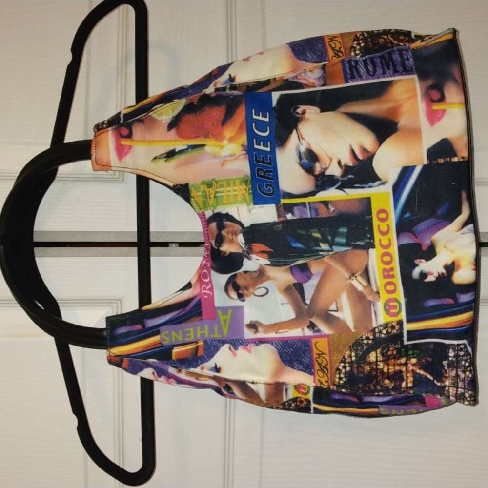 Women's canvas print handbag NWOT